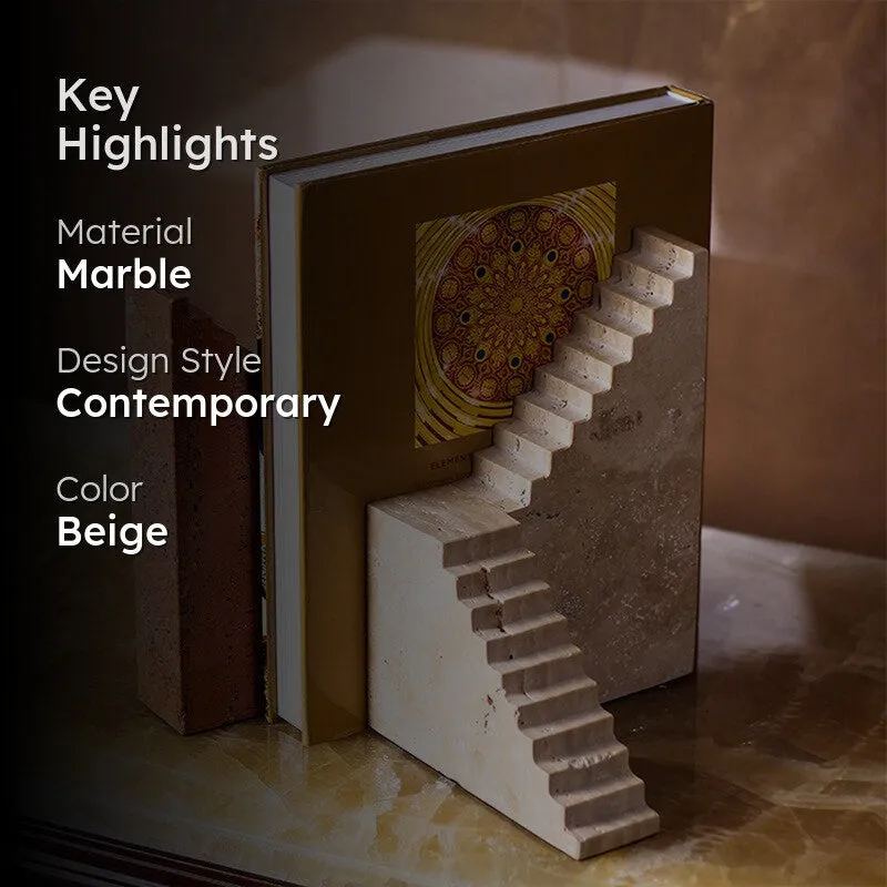 CaseStopper Marble Book End - Beige media 2