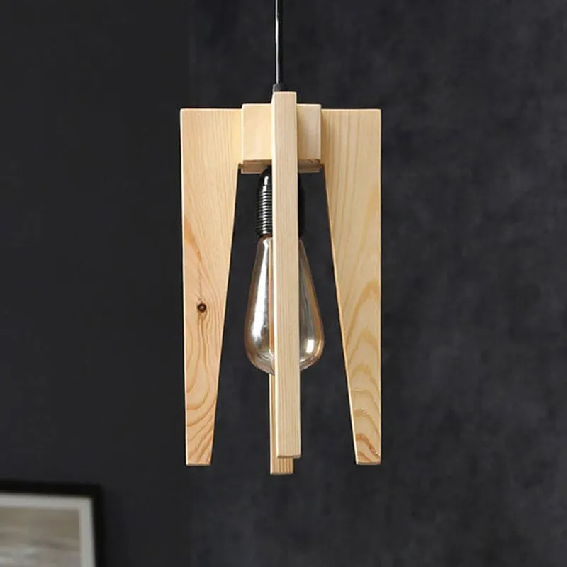Lancel Single Wooden Ceiling Lamp media 3