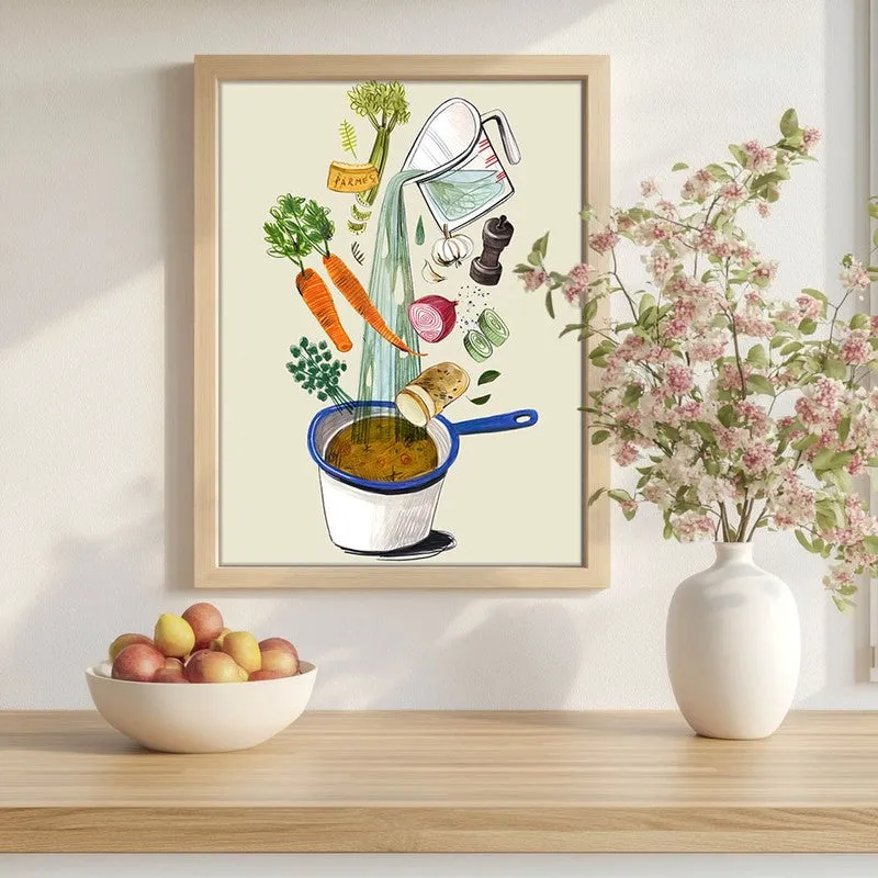 Artisan Appetite Archival Canvas Wall Art - Brown media 1