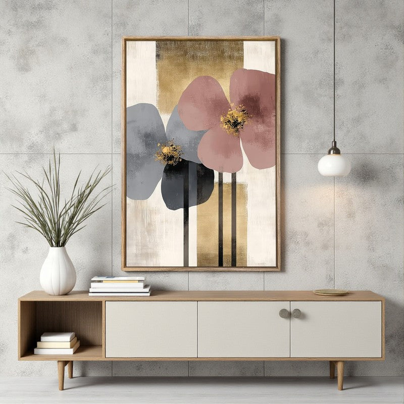 Fragile Fleur Canvas Floral Wall Art With Frame media 3