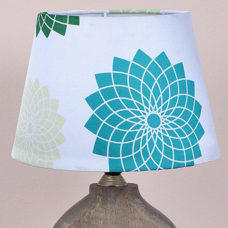 Akari Hewn Printed Mango Wood Table Lamp - Multicolor media 3