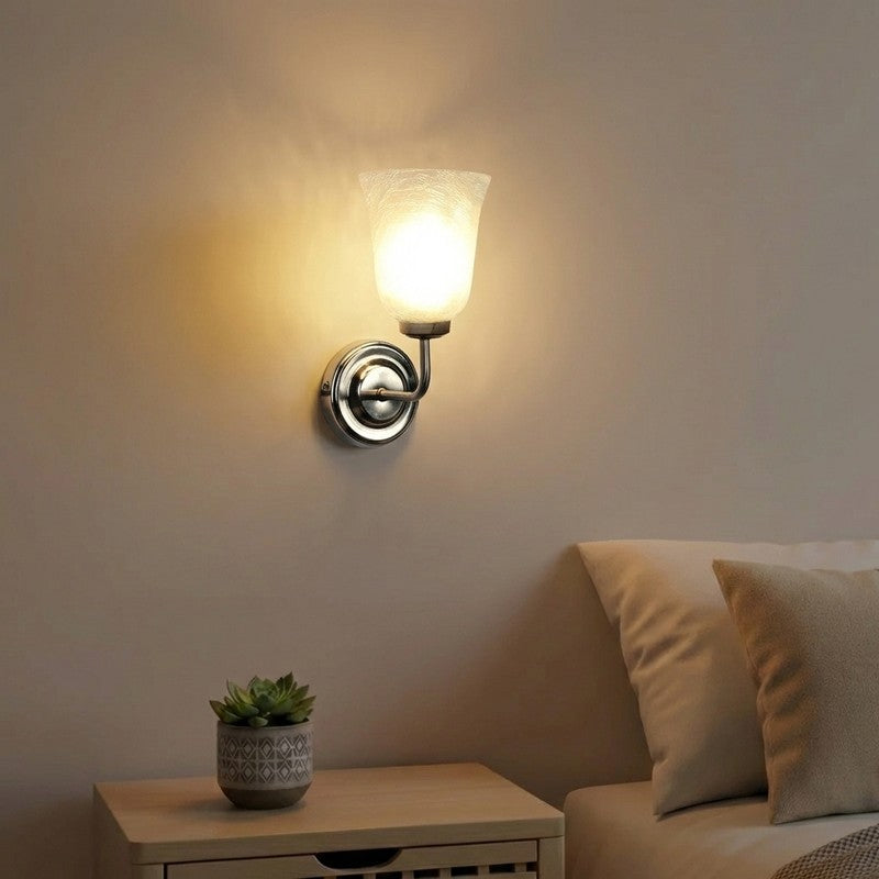 Brushed Nickel Glass Wall Lamp