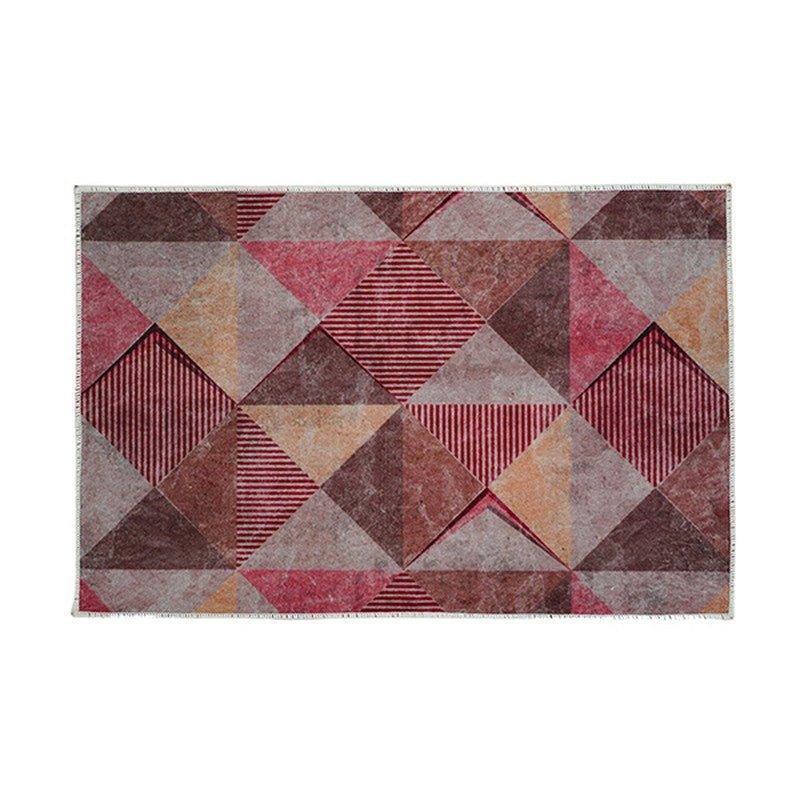 PatternShift Polyester Kitchen Floor Mats (Red) - Set of Two media 7