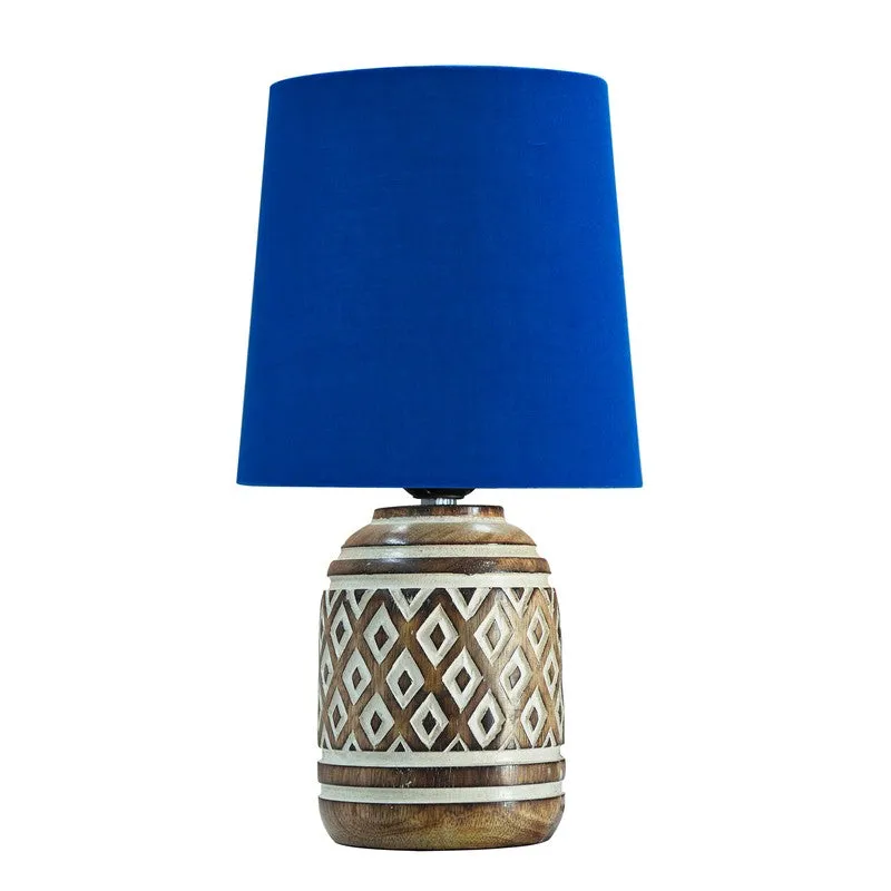 CleanEdge Wooden Table Lamp - Blue media 6