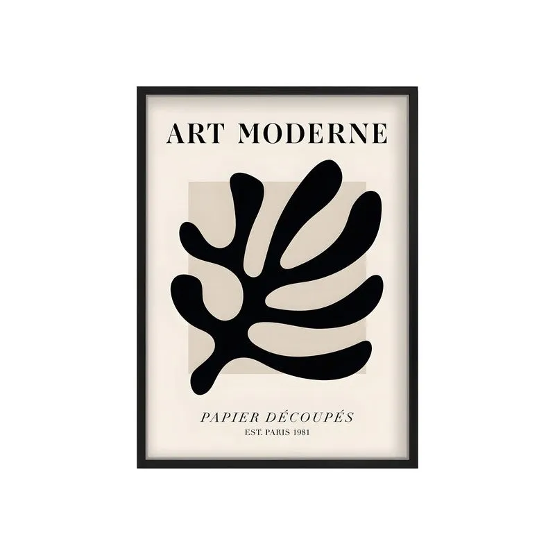 Organic Trace Canvas Wall Painting With Black Frame media 3