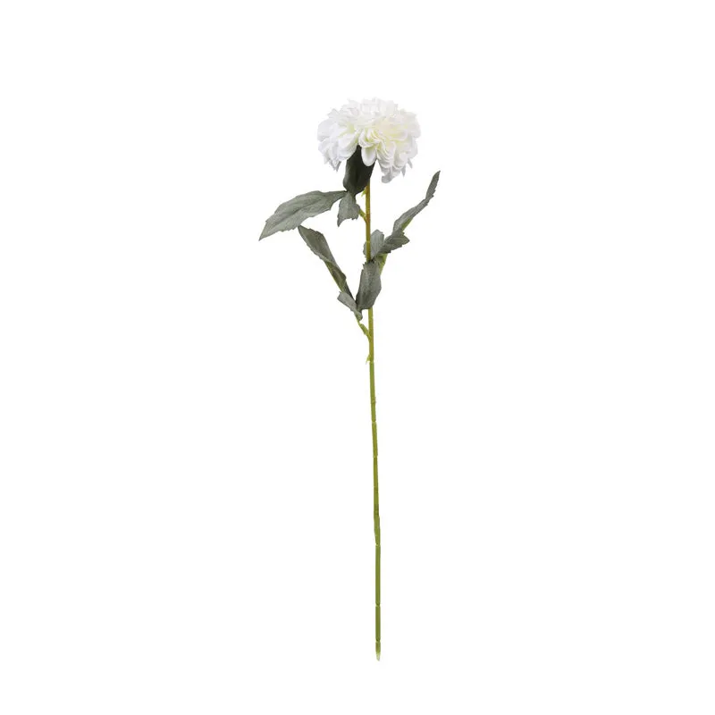 Artificial Realistic Chrysanthemum Flower Stick (White) - Set Of Five media 7