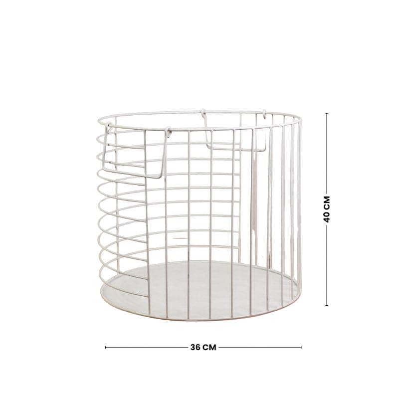 Round Iron Weave Laundry Basket media 4