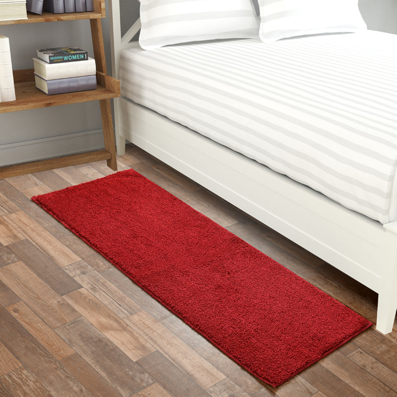 Sofstep Micro Fiber Runner Rug - Maroon media 3