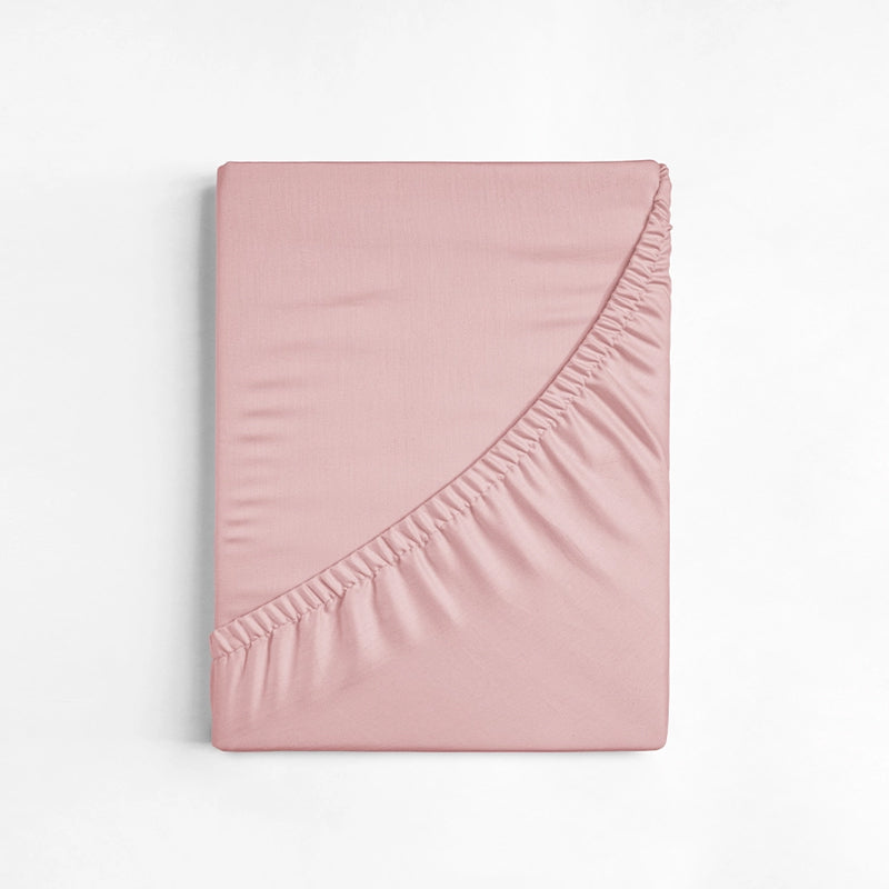 Maison Solid Cotton Bedsheet (Cameo Rose) - 400 TC media 8