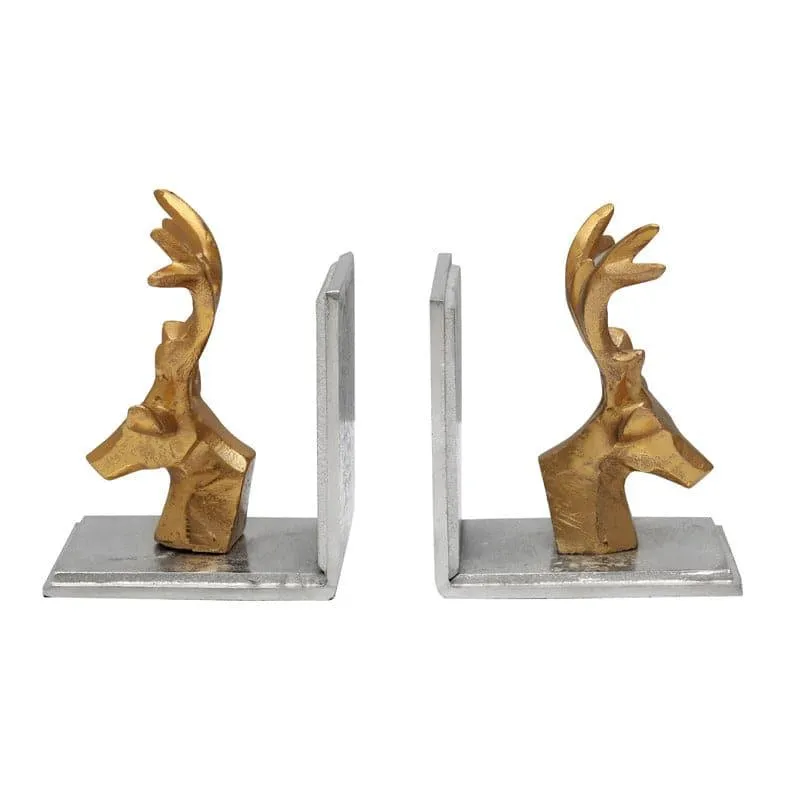 Deer Dimera Book Ends (Gold & Silver) - Set Of Two media 3