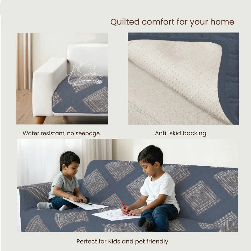 Urban Space Geo Chic Sofa Cover - Grey media 6
