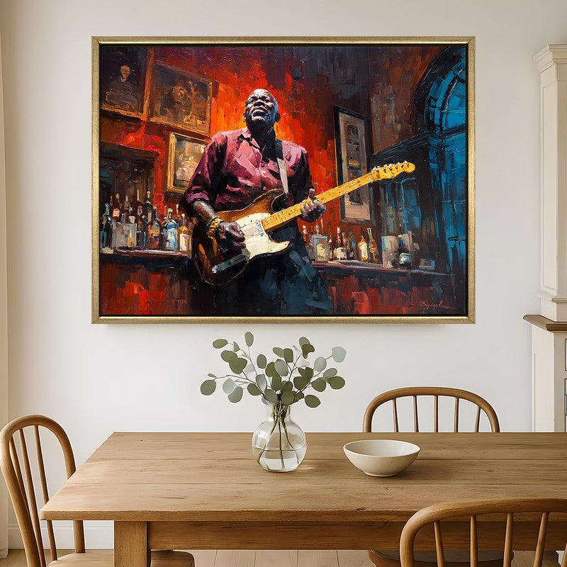 Jazzfire Canvas Wall Painting With Frame