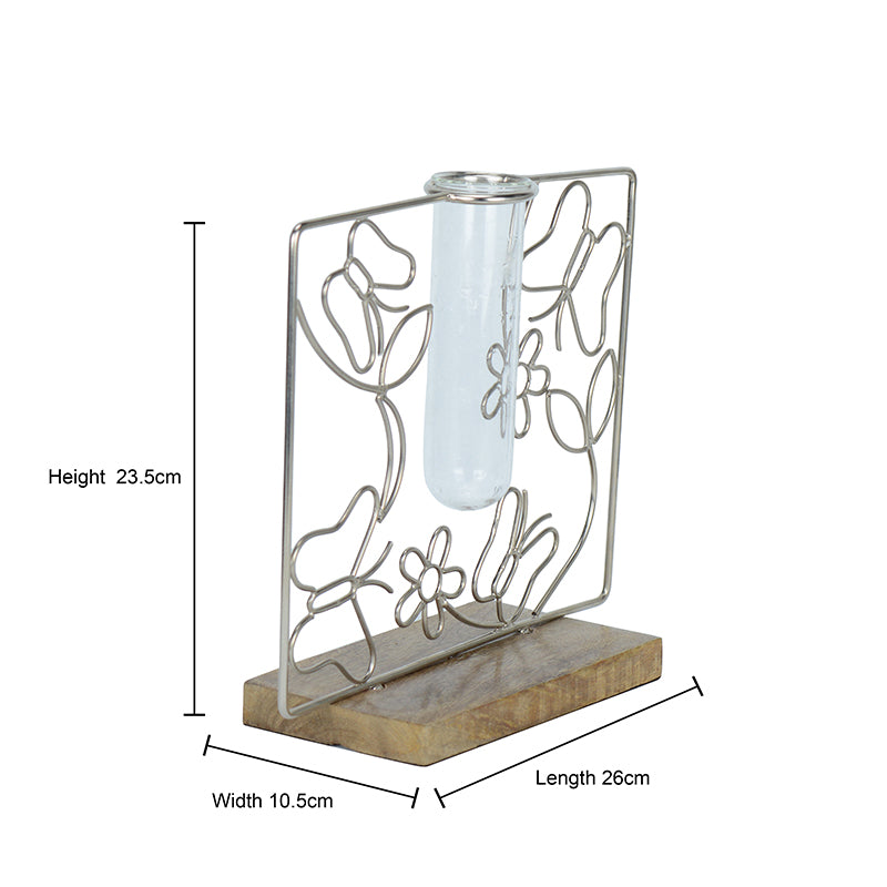 Floro Bask Test Tube Planter - Silver media 3