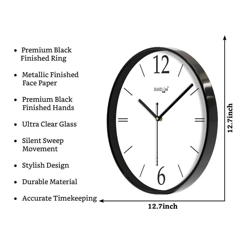 Simplix Premium Silent Sweep Wall Clock - Black media 8