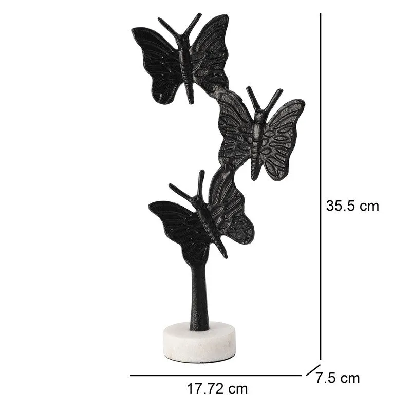 Flutter Butterfly Aluminium Showpiece - Black media 6