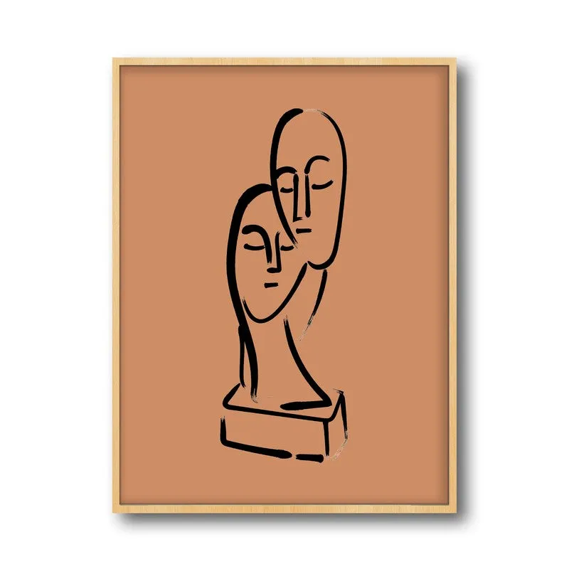 Two Souls Archival Canvas Wall Art - Natural Brown Frame media 5