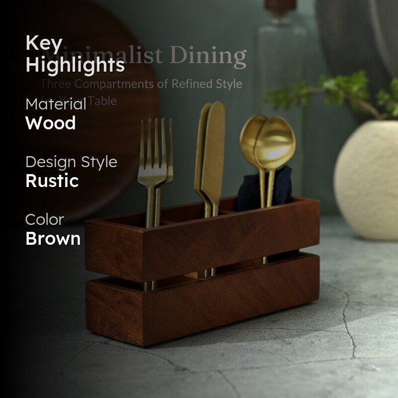 Zera Wooden Cutlery Holder image 2