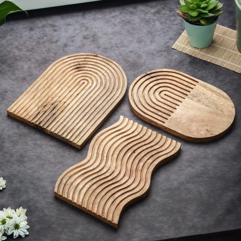 Velora Wood Platters - Set of Three media 1