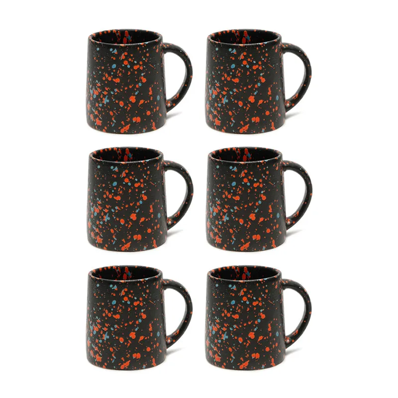 Splash Ceramic Coffee Mug (300 mL Each) - Set Of Six media 3