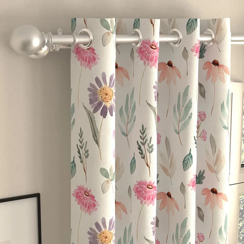 Urban Space Frost Flora Curtain (Pink) - Set Of Two media 3