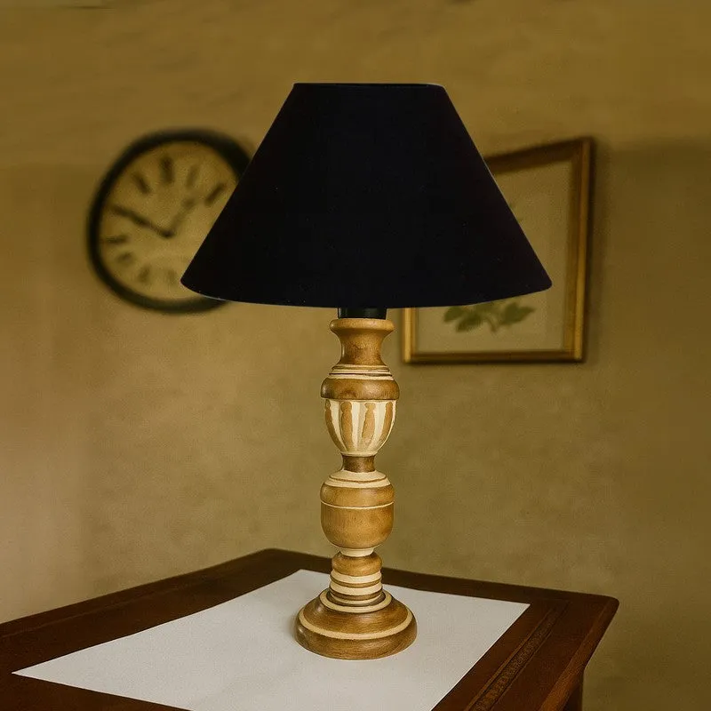 Zenrae Aura Wooden Table Lamp - Black media 4