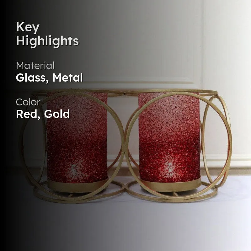 Suzette Double Votive - Red media 2