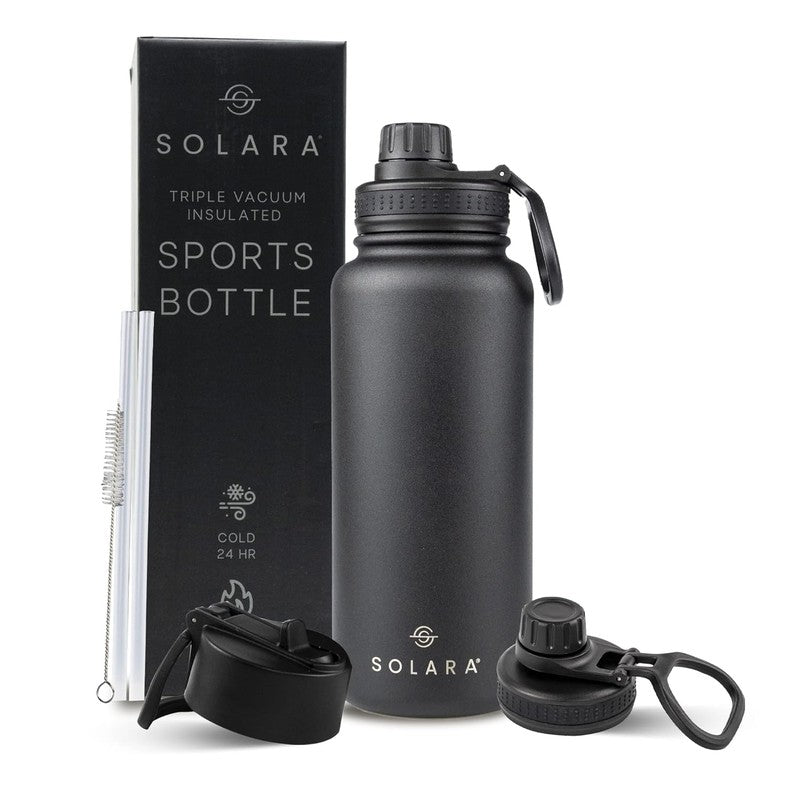 Solara Insulated Stainless Steel Bottle (1000 mL) - Black media 4