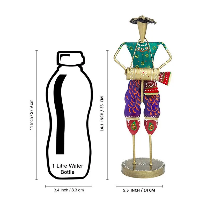 Decorative Man With Dhol Showpiece media 9