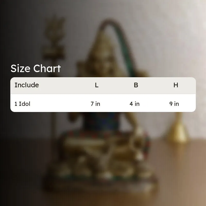 Shiv Shakti Serenity Brass Idol - 8