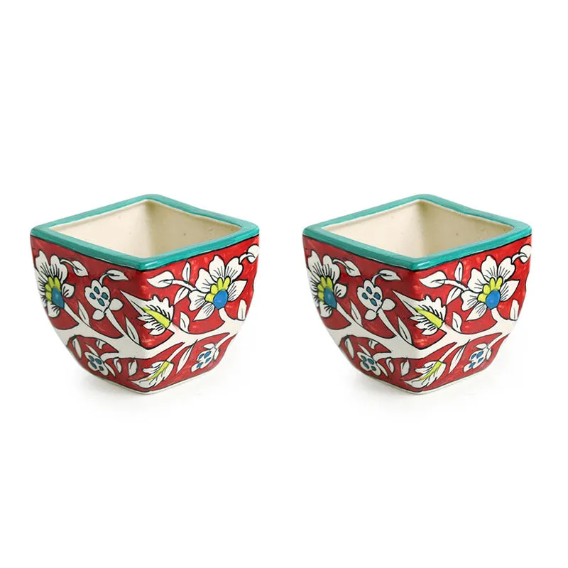 Heritage Roots Handpainted Planter - Set Of Two media 3