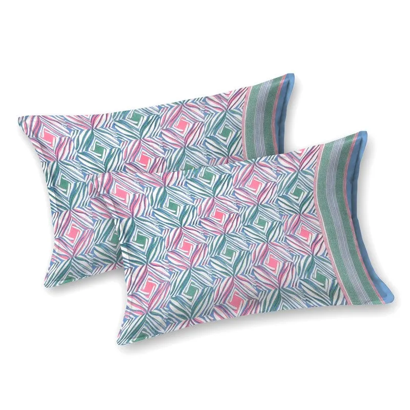 Desert Charm Cotton Bedsheet (Blue,Pink) - 120 TC media 3