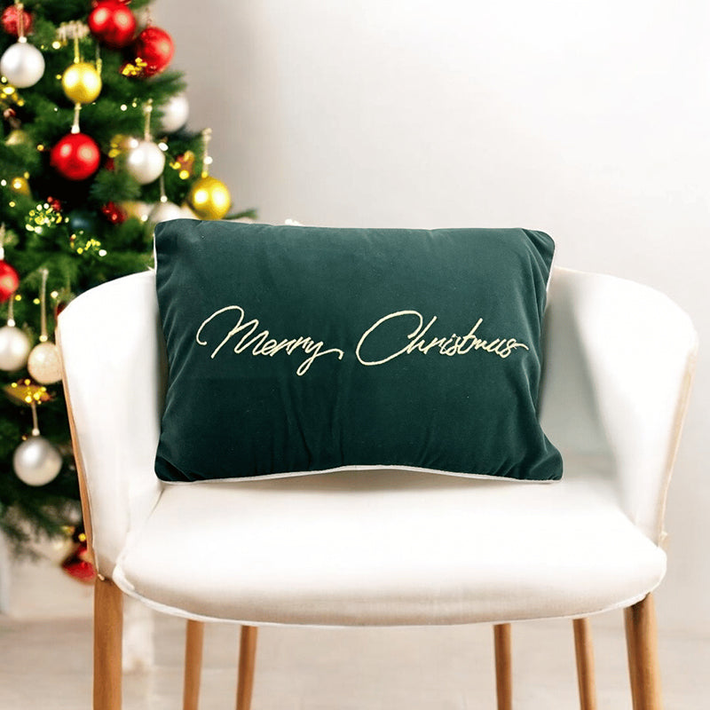 Gilded Greetings Velvet Christmas Cushion Cover - Rectangle media 4