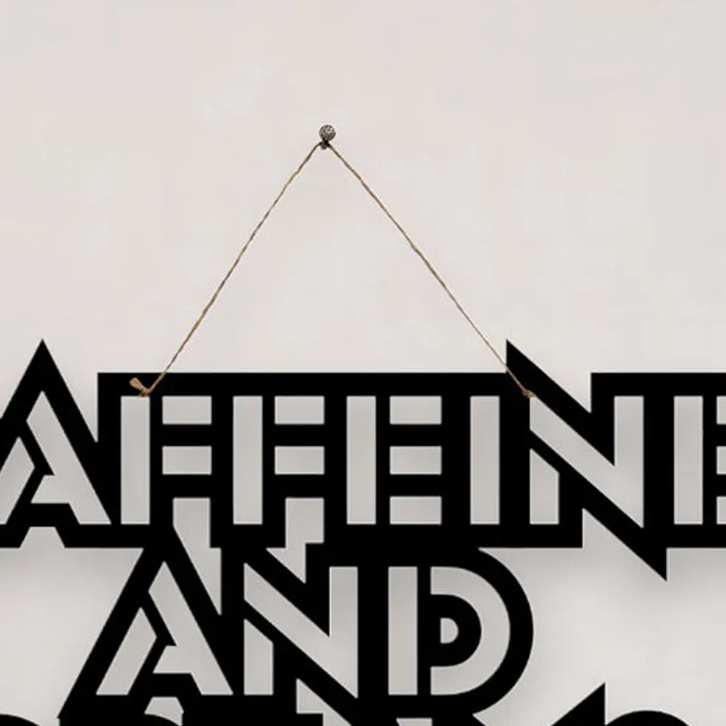 Caffeine & Dreams Mild Steel Wall Accent media 4