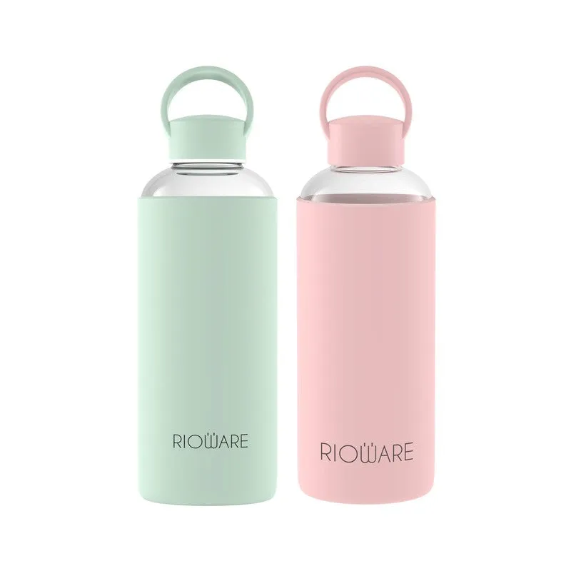 Rioware UrbanSip Minimal Bottle (Pink, Green, 750 mL Each) - Set Of Two media 3