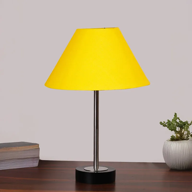 Cotin II Rodin Wooden Table Lamp - Yellow,Silver,Black media 3