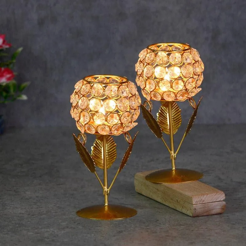 Samoda Crystal Tealight Candle Holder - Set Of Two media 3