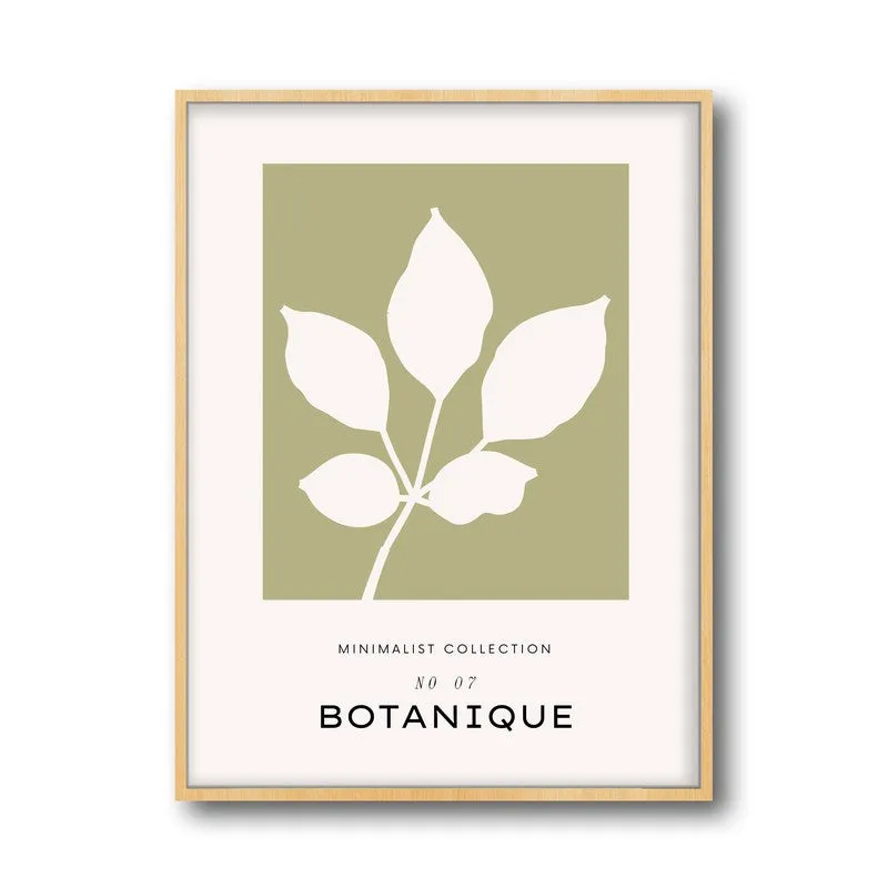 Serene Stem Canvas Wall Painting With Brown Frame media 3