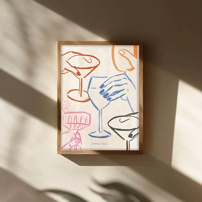 Wine Splash Archival Canvas Wall Art - Brown media 3