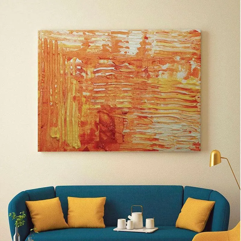 Marigold Abstract Painting - Gallery Wrap media 1