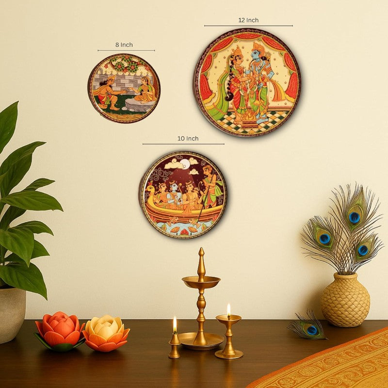 Pattachitra Ramayana Wall Plate - Set Of Three media 9
