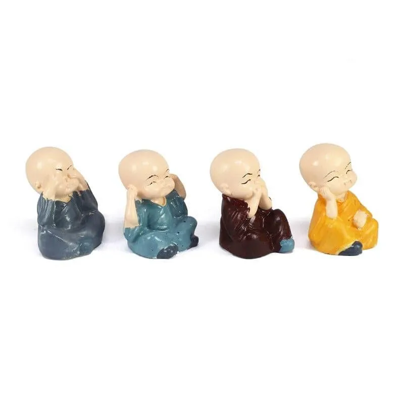 Baby Monk Showpiece - Set Of Four media 4