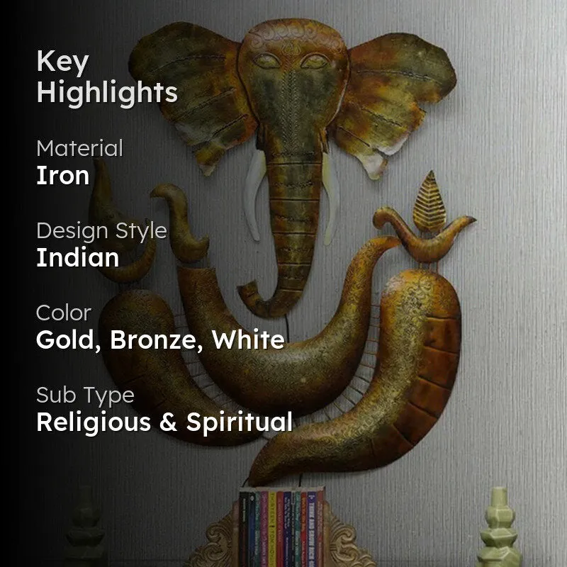 Ganesha's Blessing Iron Wall Accent media 2