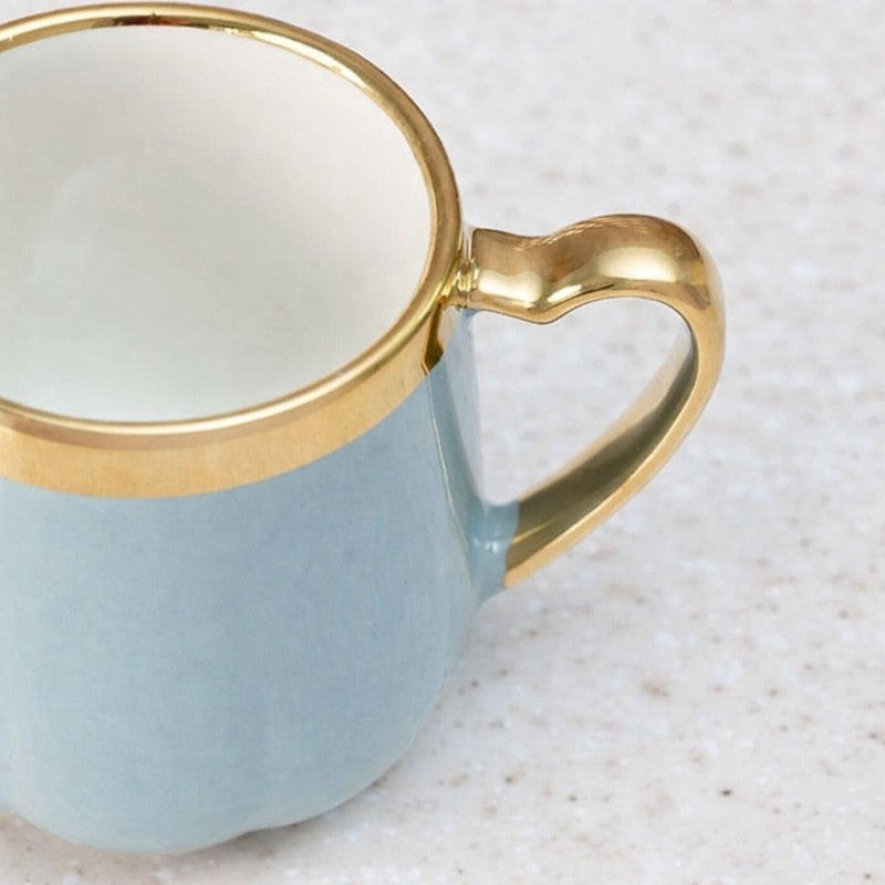 Cupino Porcelain Tea Cup (220 mL Each,Blue) - Set Of Six media 5