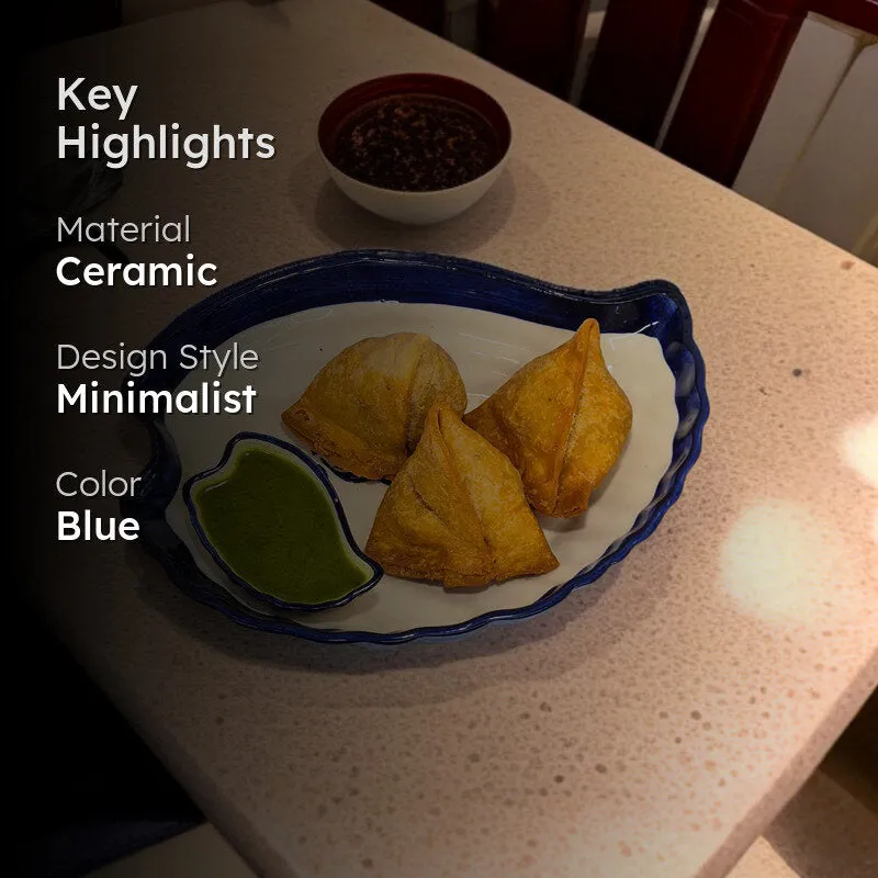 Leavra Ceramic Platter - Blue media 2