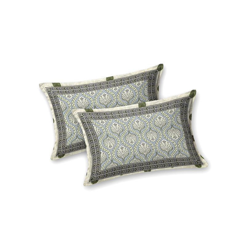 Triveni Treasure Ethnic Cotton  Bedsheet (Green) - 140 TC media 5