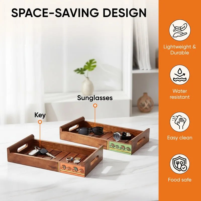 Aena Wooden Tray - Set Of Two media 5