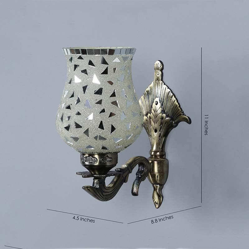 Lattice Glow Glass & Metal Wall Lamp media 7