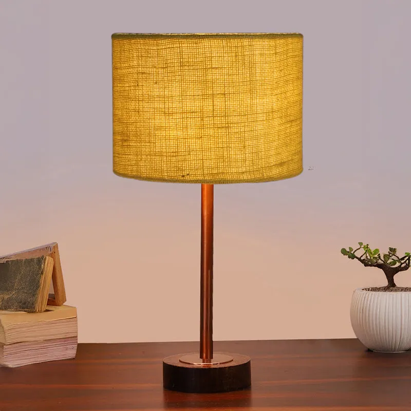 Sienna I Rodin Wooden Table Lamp - Yellow,Copper,Brown media 2