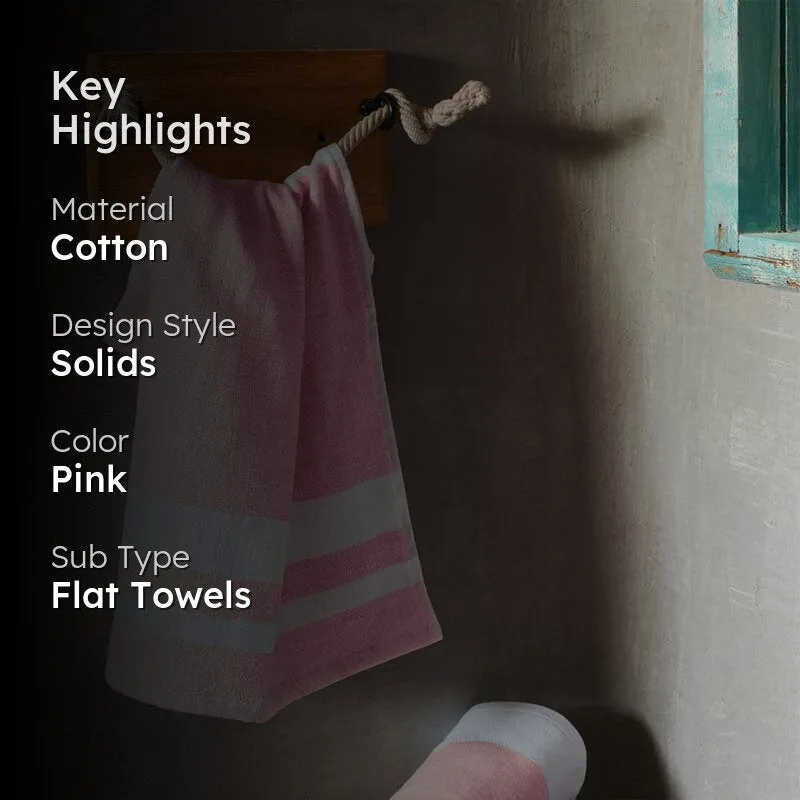 Nash Cotton Terry Hand Towel (Pink) - Set Of Two media 2