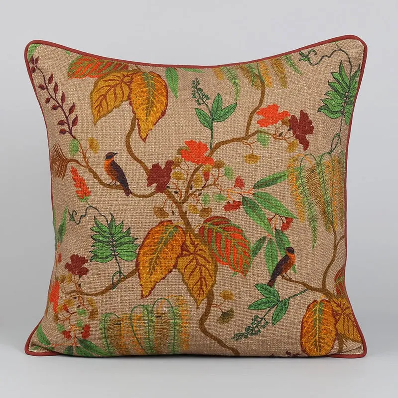 India Circus Frond & Bloom I Cotton Cushion Cover - Set Of Two media 3